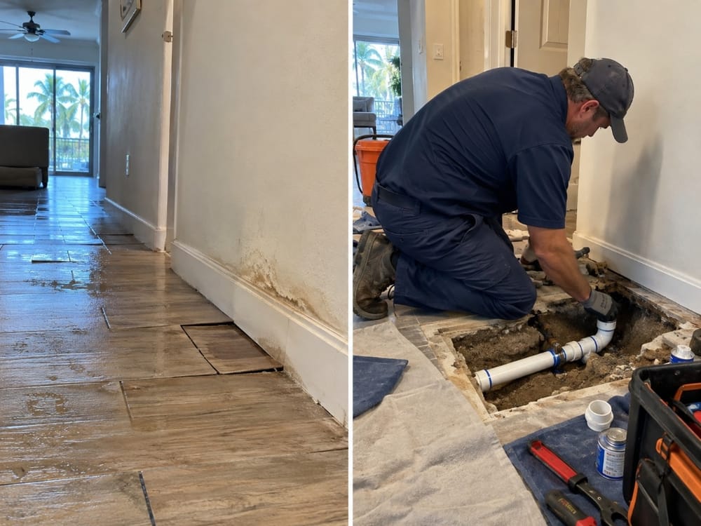 Direct Slab Leak Access Repair